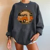 WoSan Francisco California Imprimer Femmes Sweatshirts Vintage Bus Surdimensionné Crewneck Tops Femme Drop-épaule Pulls Sweatshirts 230828