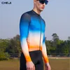 Hauts de chemise de cyclisme Les sweat-shirts de cyclisme CHEJI pour hommes et femmes, les hauts à manches longues sont à séchage rapide et respirants 230828