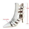 Boots MILIMIYA Arrival Women Full Genuine Leather Sandals Ankle Fashion Pointed Toe Sexy Thin Heels Buckle Strap Handmade 230829