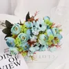 Dekorative Blumen Seide Pfingstrose Künstliche Rose Teeknospe Hochzeit Tisch Party Zuhause DIY Dekor Blumenstrauß Handwerk Weiße Fake Blume