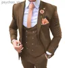 Business Turquoise Mens Suits Slim Fit 3ピースTuxedos Terno Masculino Groom Weding Prom Evening Blazer Jacket+Vest+Pants Q230828