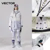 Другие спортивные товары Vector Stel Set Women Man Зимние куртки и брюки теплые водонепроницаемые велосипедные велосипеды L230828
