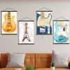 Canvas Schilderij Graffiti Art Gitaar Muziekinstrument Poster Print Muur Foto Jongen Slaapkamer Kids Bar Woondecoratie Gift Geen Frame Wo6