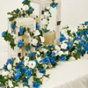 Party Joy 5st 2,55 m Fake Rose Vine Artificial Flower Hanging Garland Plants Ivy For Home Wedding Party Garden Craft Decor HKD230829