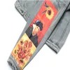 Vestes Femmes Van Gogh Broderie Hommes Denim Veste Hip Hop Harajuku Gengar Humain Fabriqué Kapital Manteau Surdimensionné Varsity Veste Chaquetas 230829