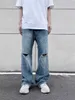 Summer S-3xl Jeans Men szeroko nogi jeansowy Hip Hop Streetwear Koreańska para mody Wygodna gorąca sprzedaż w wysokiej pasie BF odzież HKD230829