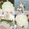 Decorative Flowers Wreaths Silk Hydrangea Artificial Flowers Hydrangea Heads Bridal Wedding Bouquet with Stems Home Wedding Party Decorations 230828