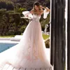 Urban Sexy Dresses Sweetheart Glitter Tulle Appliques A Line Wedding Dress Bridal Bowns With Löstagbara ärmar 2023 Ankomst Vestido de Noiva 230828