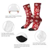 Men's Socks All Seasons Crew Stockings Christmas Snowflakes Harajuku Hip Hop Long Accessories For Men Women Gifts