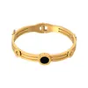 Brazalete de lujo de oro rosa/pulsera de color blanco para mujeres hombres de alta calidad chapado en oro pareja de acero inoxidable joyería africana duba