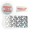 WARRANTY VOID IF REMOVED Security Seal Tamper Evident Removal Proof Package Safety Sticker Red Printing On Silver Vinyl Tag