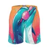 Herr shorts Board Dolphin Classic Swimming Trunks Solglasögon Grafisk illustration Snabbtorkning Körning Plus Size Short Pants