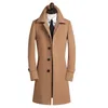 Trench da uomo Arrivo Cappotto invernale in lana Spuer da uomo Cappotto slim grande Casual Trench termico in cashmere Capispalla Plus Size