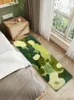 Teppich 3D-Stereo-Moos-Teppich für Wohnzimmer, grünes Schlafzimmer, Nachttisch-Bodenmatte, rutschfest, moderne, zottelige Teppiche, Heimdekoration 230828