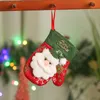 Babbo Natale Claus Snowman Small Gloves Giovani di Natale Decor Hanging Glove Stocking Regalo per caramelle Gifts Festive TH0375 S