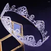 Hair Clips ROSABELLA Fancy European And American Crystal Crowns Tiaras Cubic Zirconia Headdress Bride Headband Wedding Headress