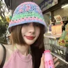 Wide Brim Hats Bucket 2023 Summer Women Handmade Crochet Shopping UV Protection Fashion Beanies Bell Knitted Korean Style Panama Wholesale 230829