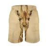 Herenshorts Board Giraffe Grappige zwembroek Hoge detailschema's Man Sneldrogend Hardlopen Oversize strand