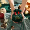 サンタサックス布ギフトバッグキャンディーアップルハンドルバッグクリスマスツリーデコレーションホームテーブル新年2023クリスマスプレゼント