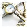 Relógios de bolso atacado-bronze adorável vintage chave design quartzo mulheres colar presente relógio entrega entrega dhvzc