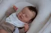 Dolls NPK 19inch الكامل الجسم السيليكون فينيل Reborn Doll Born Baby Loulou Boy Doll 3D Skin Hights عالية الجودة هدية 230829