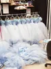 Девушка платья TULLE Puphy Flower Plore для свадебной вечеринки с коротким рукавом милый очень элегантный