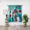 Cortina voile cortina 1 painel de janela de tecido tule de natal têxteis para casa