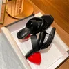 Pantoufles Mignon Coeur Talon Femmes Véritable Cuir Tongs 9CM Haute Robe Chaussures Femme Été Gladiateur Sandale À L'extérieur Diapositives