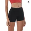 Active Shorts Women Chinlon Yoga Jogging High Waist Butt-lifting Sports Short Pants Breathable Clothing Black S