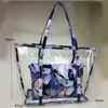 Bolsas de ombro estilo francês padrão suave verão praia handDesigner Bag férias viagem grande PVC transparente geléia Designer Bag caitlin_fashion_bags