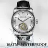 腕時計の腕時計は、真のツアービヨンスケルトンメカニカルオートマチックリストウォッチサファイア10atm防水ラミナスリロジ
