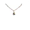 Pendentif Colliers Ins Coloré Fleur Collier Doux Mignon Ensemble Pour Femmes Filles Mode Esthétique Bijoux Cadeau