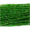 Loose Gemstones Veemake Natural Green Diopside Edge Cube Faceted Small Jewelry Beads Stone 08049