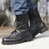 Bottes hommes militaires tactiques automne cuir noir Force spéciale Botas cheville Combat sécurité chaussures de travail armée moto 230829