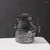 Vasi Moderno E Minimalista Nordico Geometrico Vaso Di Vetro Giallo Modello Camera Luce Decorazione Di Lusso Casa Creativa Morbida
