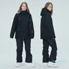 Skiing Suits Ski Suit Women Men Couple Snowboard Winter Warm Outdoor Snowsuits Waterproof Windproof Jacket And Pants Set