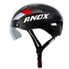 Caschi da ciclismo RNOX Casco aero tt casco da ciclismo da cronometro uomo donna occhiali da corsa casco da bici da strada con lente Casco Ciclismo attrezzatura da bicicletta 230828