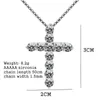 Подвесные ожерелья женский кросс -кристалл 925 серебряной серебряной цвето