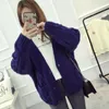 Kvinnor S stickor Tees Fashion Autumn Winter Purple Sweater Cardigan Warm Y2K American Vintage Sweaters Loose V Neck Sticked Overcoat Weave Cardigans 230829