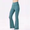 Women Ll Ladies Yoga Spodnie Flare Spodnie podzielone rąbek długi wewnętrzny zewnętrzny wysoki talia Wysroka talia