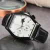 Новая мода Watch Mens Automatic Quartz Движение Водонепроницаемое высококачественное наручные часы Hour Hand Display Simple Luxury Popult Watch Leather Bess AA134