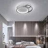 Ceiling Lights Nordic Home Decorative Lighting Gold/Black Round Metal Luminaire Modern Minimalist Ultra-Thin LED 6cm Arrival