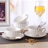 Mugs Bone China Afternoon Tea Cup Highend Gold Painted British Black Coffee Cups And Saucers Set 180ML Ceramic Espresso 230829