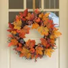 Decorative Flowers Garland Decoration Vibrant Wreaths Realistic Low-maintenance Front Door Decorations For A Festive Fall Fake