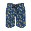 Shorts masculinos ginásio estrelas sol lua casual troncos de natação celestial impressão secagem rápida esportes fitness qualidade grande tamanho board calças curtas