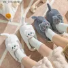 Più donne simpatiche gatti componenti uomini per la casa pelosi di scarpe da pavimento kaii indoor non slip slittatori invernali soffici calde pannelli t Pers