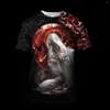 Men's T Shirts Fashion Personality Cool Skulls Graphic Summer Men Casual Terror Pattern Tees Tops Hip Hop Trend O-neck Short Sleeve