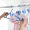 Hangers 10 Pcs/lot Adjustable Anti-skid Baby Clothes Bold Coat Hanger For Kids Seamless Plastic Dry-wet Clothing Hanging