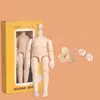 Dockor Original Disono DDF 10cm Body Doll Japanese BJD Body för GSC Clay Head 1 / 12BJD Doll Head OB11 Joint Body Replacement Hand Set 230829