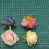 50PCS 5cm Rose Buds Artificial Silk Flower Heads Wedding Decoration DIY Birthday Party Wreath Scrapbooking Craft Fake Flowers HKD230829